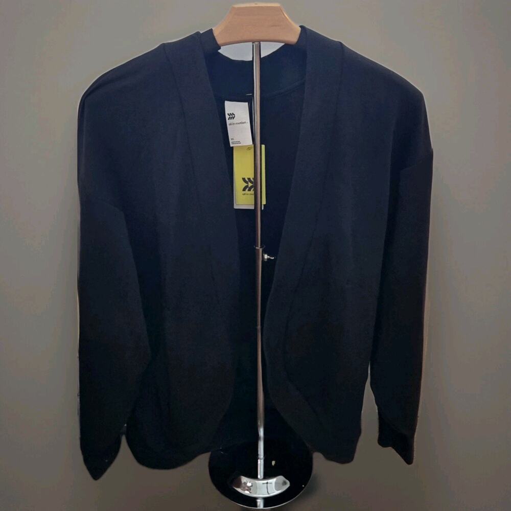 All in Motion NWT Black Open Cardigan Sweater‎ Men's Xtra Small